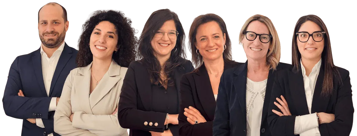 Il team di Zeta Professionisti: il fondatore Sebastiano Zanette e cinque professioniste dello studio